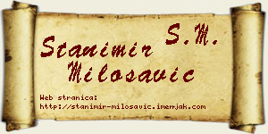 Stanimir Milosavić vizit kartica